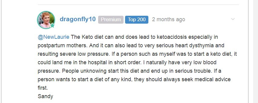 nurse speaks out on keto after death