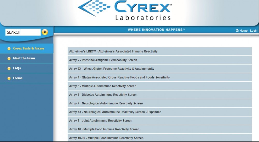 cyrex labs arrays testing