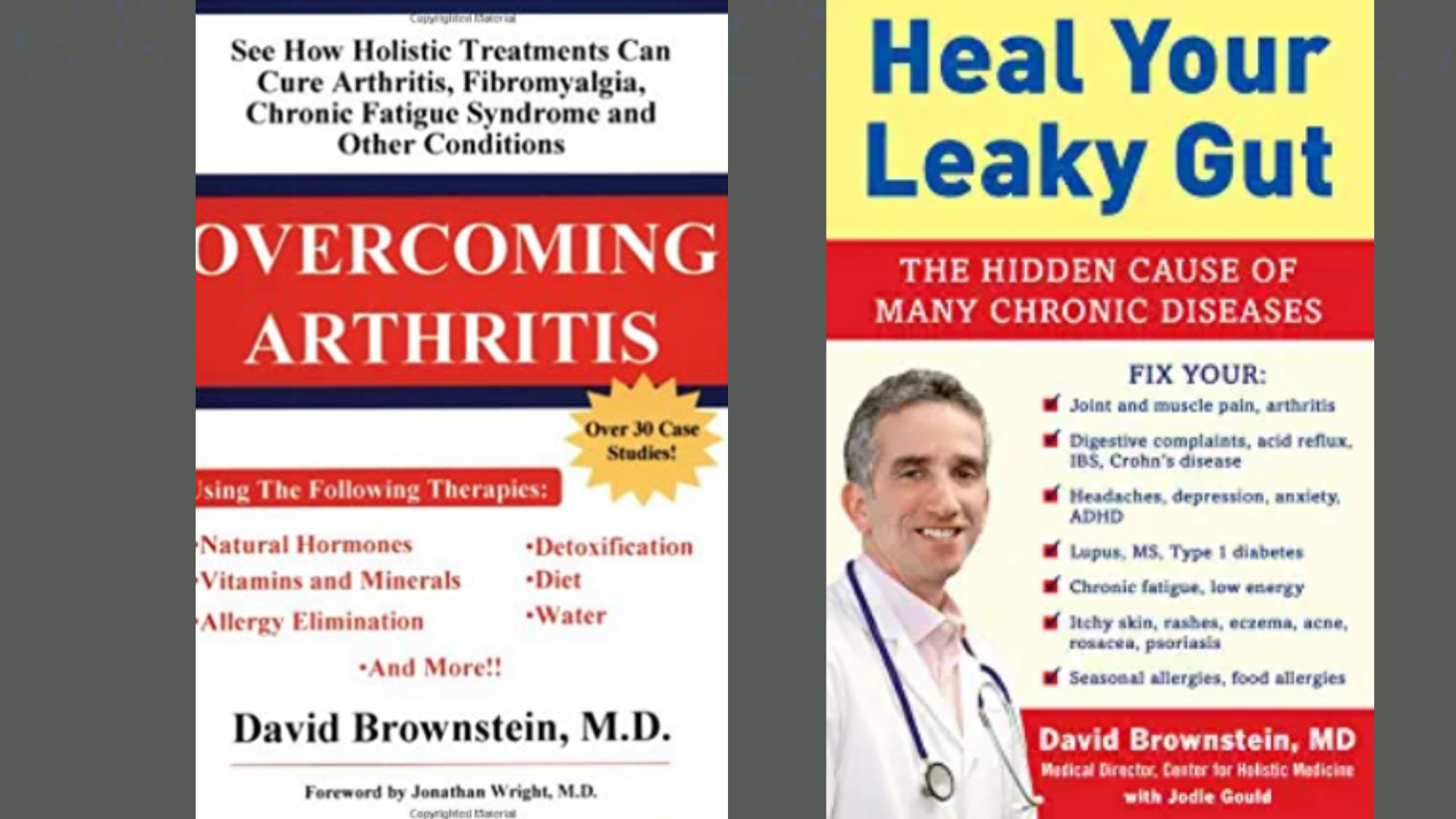 Dr David Brownstein books on arthritis and leaky gut