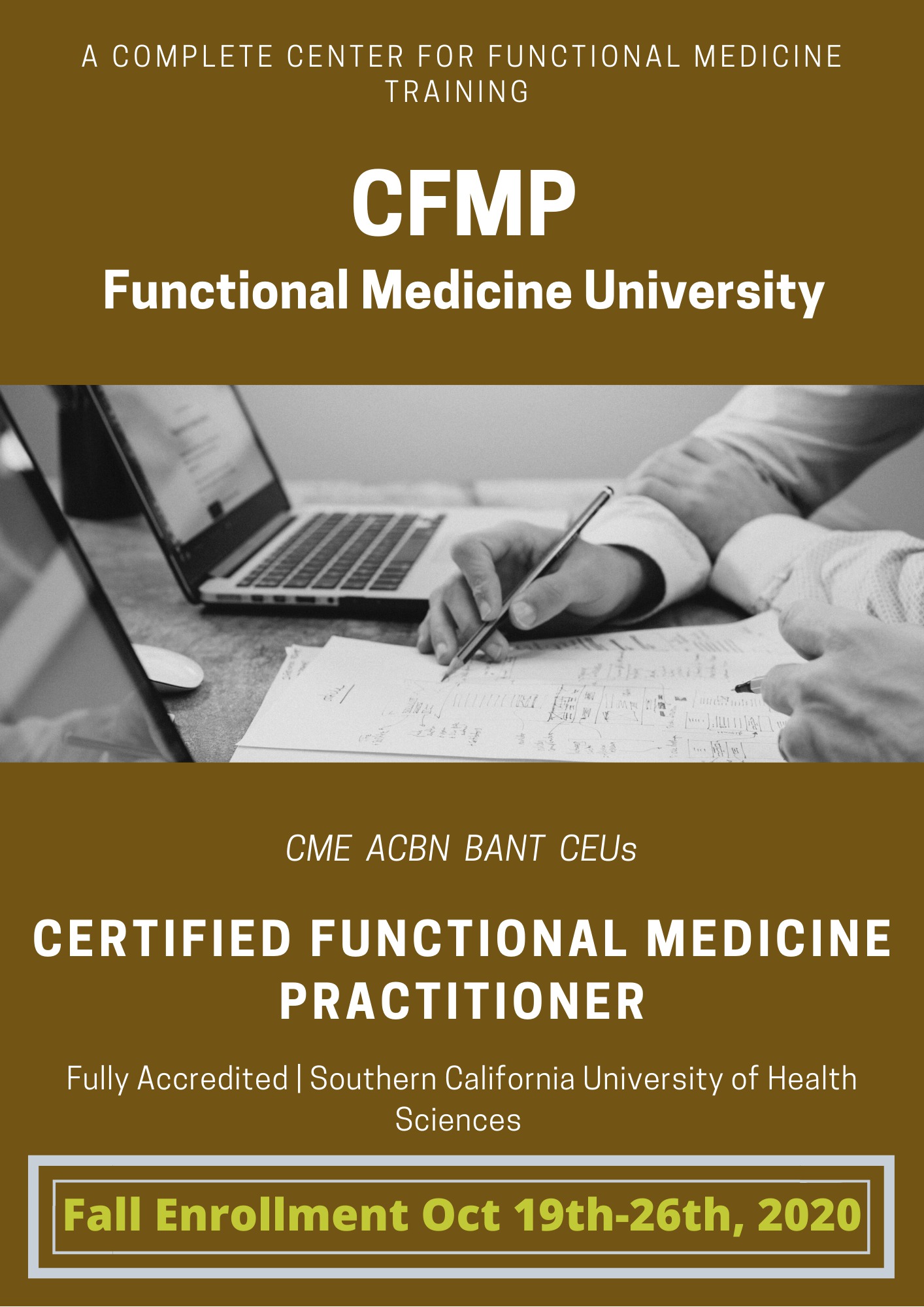 Fall enrollment oct 19th-26th 2020 functional medicine university certified functional medicine practitioner